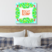 Bright & Shiny Wreath Leinwanddruck (Insitu (Schlafzimmer))