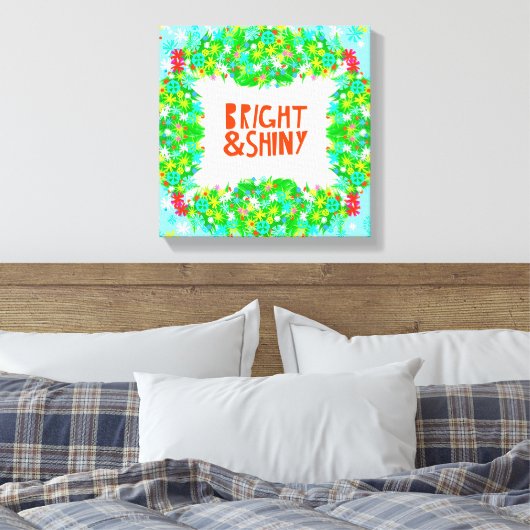 Bright & Shiny Wreath Leinwanddruck (Insitu (Schlafzimmer))