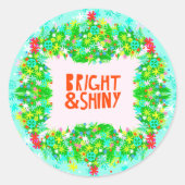 Bright & Shiny Wreath Runder Aufkleber (Vorderseite)