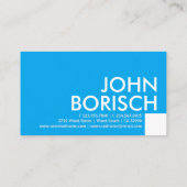 Bright Sky Blue White Fresh Bold Modern Visitenkarte (Rückseite)
