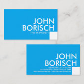 Bright Sky Blue White Fresh Bold Modern Visitenkarte (Vorne/Hinten)