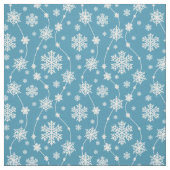 Bright Sky Blue Winter White Snowflake Muster Stoff (Muster)