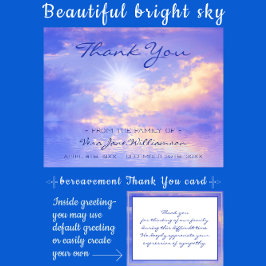 Bright Sky über Serene Water Bereavement Vielen Da Dankeskarte