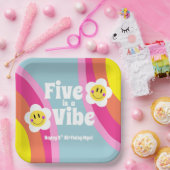 Bright Smiley Five ist ein Vibe Party Plate Pappteller (Party)