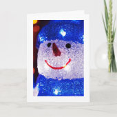 Bright Snowman Feiertagskarte (Vorderseite)