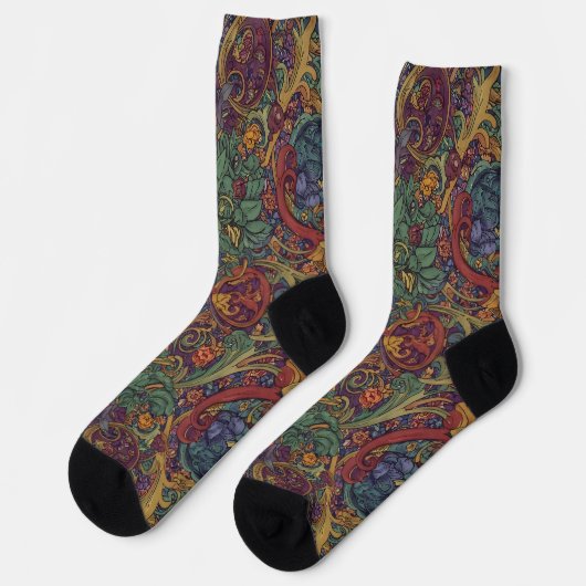 Bright Socks Elaborate Seamless Patterns 0039280 Socken (Linkes Detail)