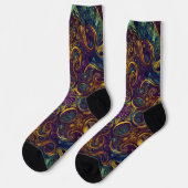 Bright Socks Elaborate Seamless Patterns 0039283 Socken (Linkes Detail)