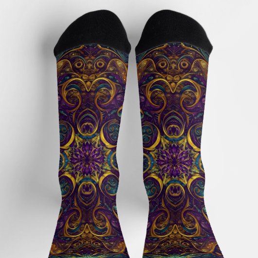 Bright Socks Elaborate Seamless Patterns 0039298 Socken (Oben)
