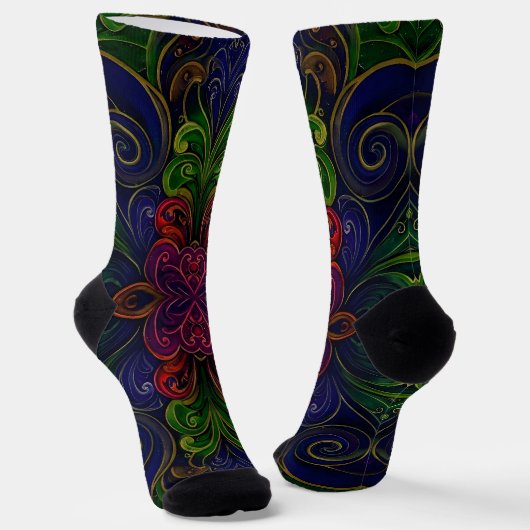 Bright Socks Elaborate Seamless Patterns 0039302 Socken (Gewinkelt)