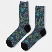 Bright Socks Elaborate Seamless Patterns 0039307 Socken (Linkes Detail)