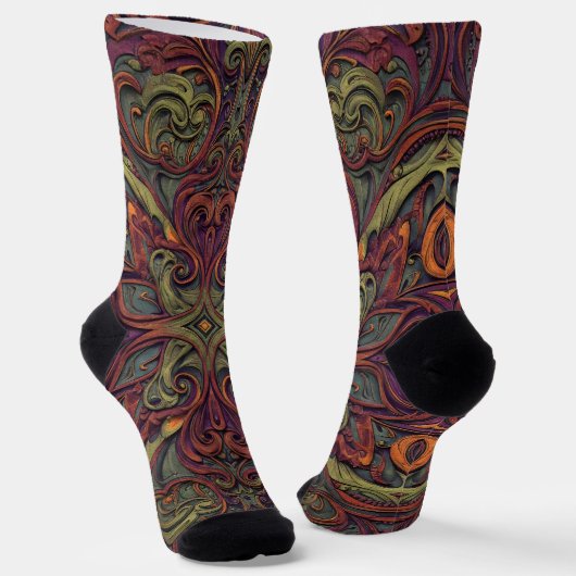 Bright Socks Elaborate Seamless Patterns 0039317 Socken (Gewinkelt)