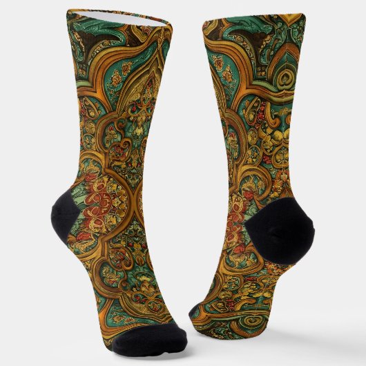 Bright Socks Elaborate Seamless Patterns 0039318 Socken (Gewinkelt)