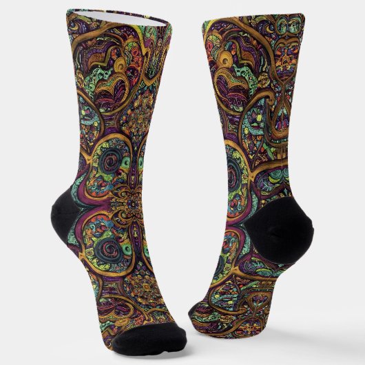Bright Socks Elaborate Seamless Patterns 0039324 Socken (Gewinkelt)