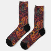 Bright Socks Elaborate Seamless Patterns 0039327 Socken (Linkes Detail)