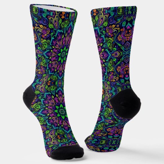 Bright Socks Elaborate Seamless Patterns 0039340 Socken (Gewinkelt)