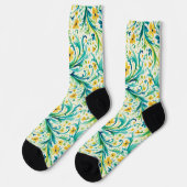 Bright Socks Elaborate Seamless Patterns 0039348 Socken (Linkes Detail)