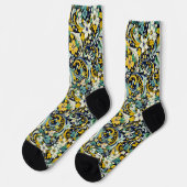 Bright Socks Elaborate Seamless Patterns 0039357 Socken (Linkes Detail)
