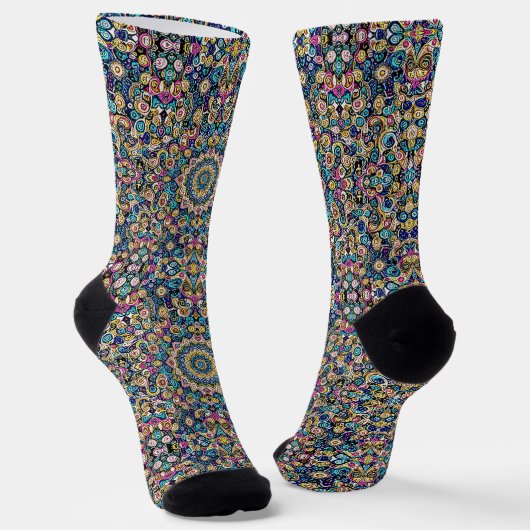 Bright Socks Elaborate Seamless Patterns 0039366 Socken (Gewinkelt)
