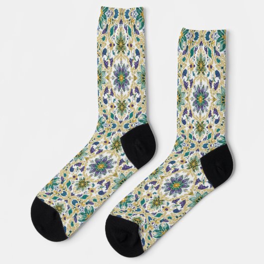 Bright Socks Elaborate Seamless Patterns 0039373 Socken (Linkes Detail)