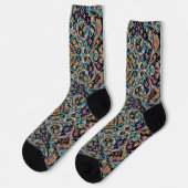 Bright Socks Elaborate Seamless Patterns 0039374 Socken (Linkes Detail)