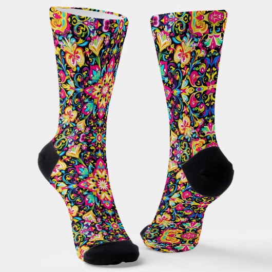 Bright Socks Elaborate Seamless Patterns 0039375 Socken (Gewinkelt)