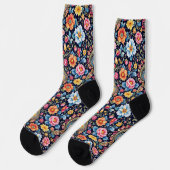 Bright Socks Elaborate Seamless Patterns 0039376 Socken (Linkes Detail)