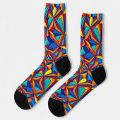 Bright Socks Elaborate Seamless Patterns 0039385 Socken (Linkes Detail)