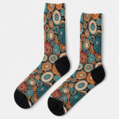 Bright Socks Elaborate Seamless Patterns 0039387 Socken (Linkes Detail)