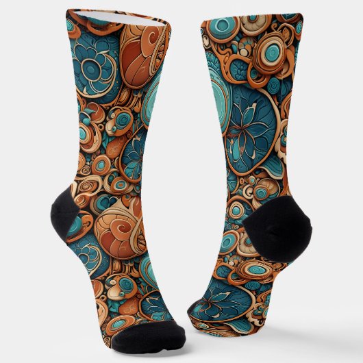 Bright Socks Elaborate Seamless Patterns 0039390 Socken (Gewinkelt)