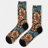 Bright Socks Elaborate Seamless Patterns 0039392 Socken (Linkes Detail)