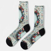 Bright Socks Elaborate Seamless Patterns 0039398 Socken (Linkes Detail)