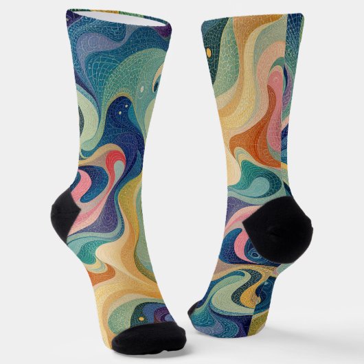 Bright Socks Elaborate Seamless Patterns 0039400 Socken (Gewinkelt)