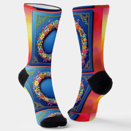 Bright Socks Elaborate Seamless Patterns 0039410 Socken (Gewinkelt)