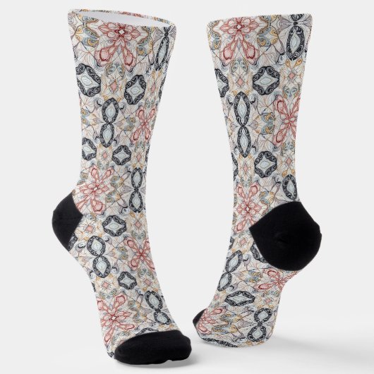 Bright Socks Elaborate Seamless Patterns 0039412 Socken (Gewinkelt)