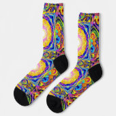 Bright Socks Elaborate Seamless Patterns 0039416 Socken (Linkes Detail)