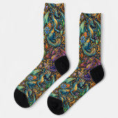 Bright Socks Elaborate Seamless Patterns 0047409 Socken (Linkes Detail)