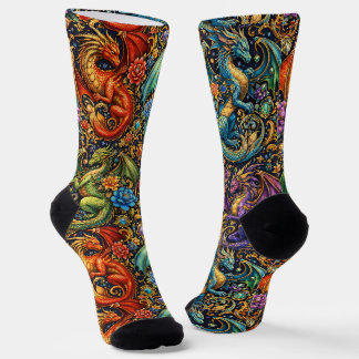 Bright Socks Elaborate Seamless Patterns 0047409 Socken