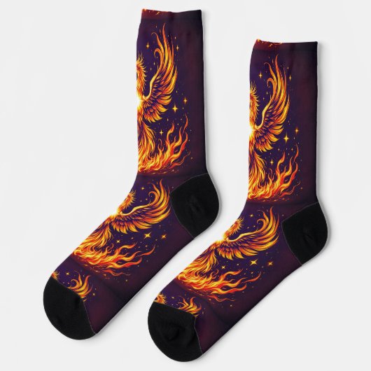 Bright Socks Fire Bird Flames 0044017 Socken (Linkes Detail)