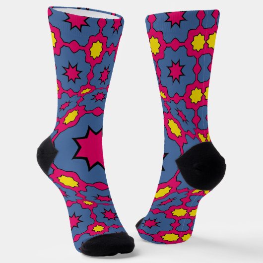 Bright Socks Fractal Seamless Patterns 0041979 Socken (Gewinkelt)