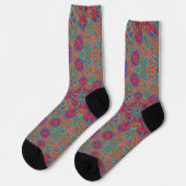 Bright Socks Fractal Seamless Patterns 0041980 Socken (Linkes Detail)