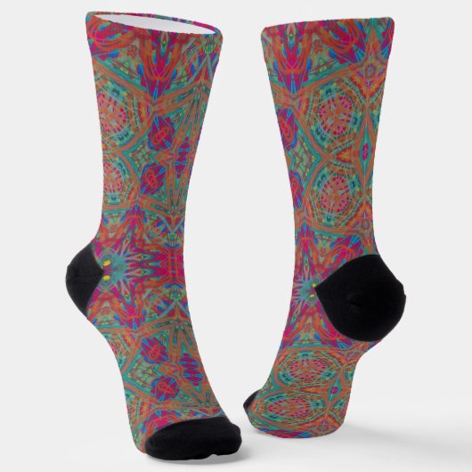 Bright Socks Fractal Seamless Patterns 0041980 Socken (Gewinkelt)