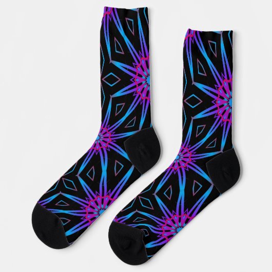 Bright Socks Fractal Seamless Patterns 0041987 Socken (Linkes Detail)