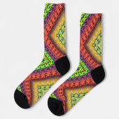 Bright Socks Fractal Seamless Patterns 0041988 Socken (Linkes Detail)