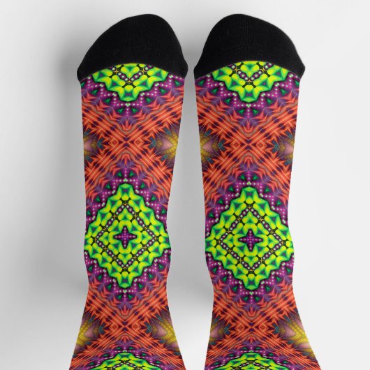 Bright Socks Fractal Seamless Patterns 0041988 Socken (Oben)