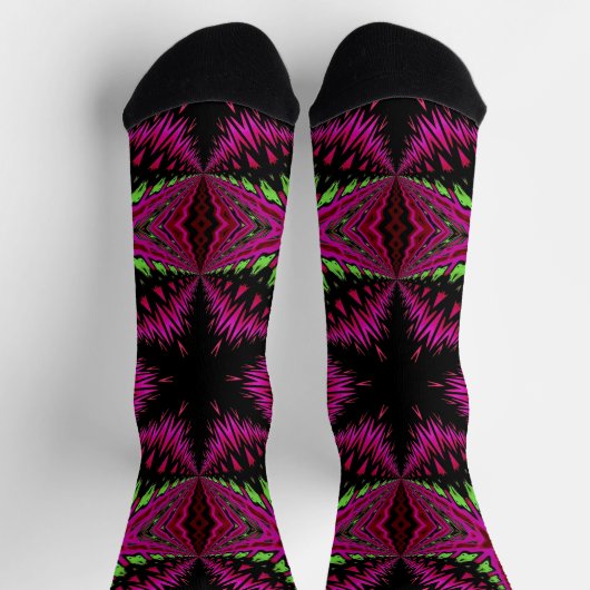 Bright Socks Fractal Seamless Patterns 0041994 Socken (Oben)