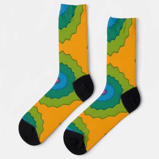 Bright Socks Fractal Seamless Patterns 0041997 Socken (Linkes Detail)