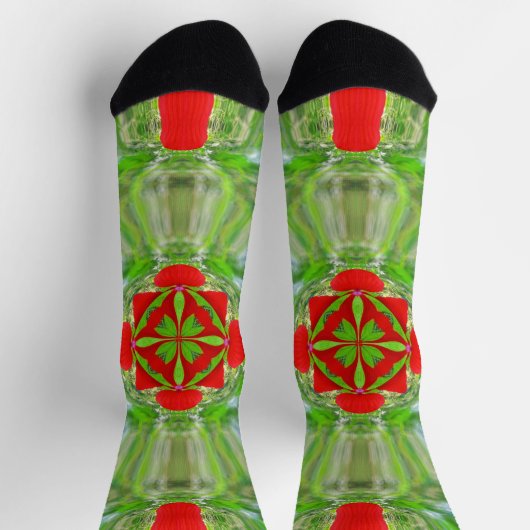 Bright Socks Fractal Seamless Patterns 0042002 Socken (Oben)