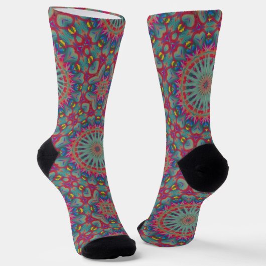 Bright Socks Fractal Seamless Patterns 0042003 Socken (Gewinkelt)