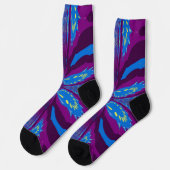 Bright Socks Fractal Seamless Patterns 0042004 Socken (Linkes Detail)
