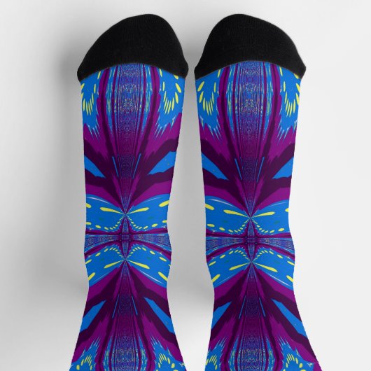 Bright Socks Fractal Seamless Patterns 0042004 Socken (Oben)